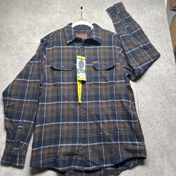 Plaid Shirt Jacket Shacket Orvis Mens Small Flannel Layering Outdoor